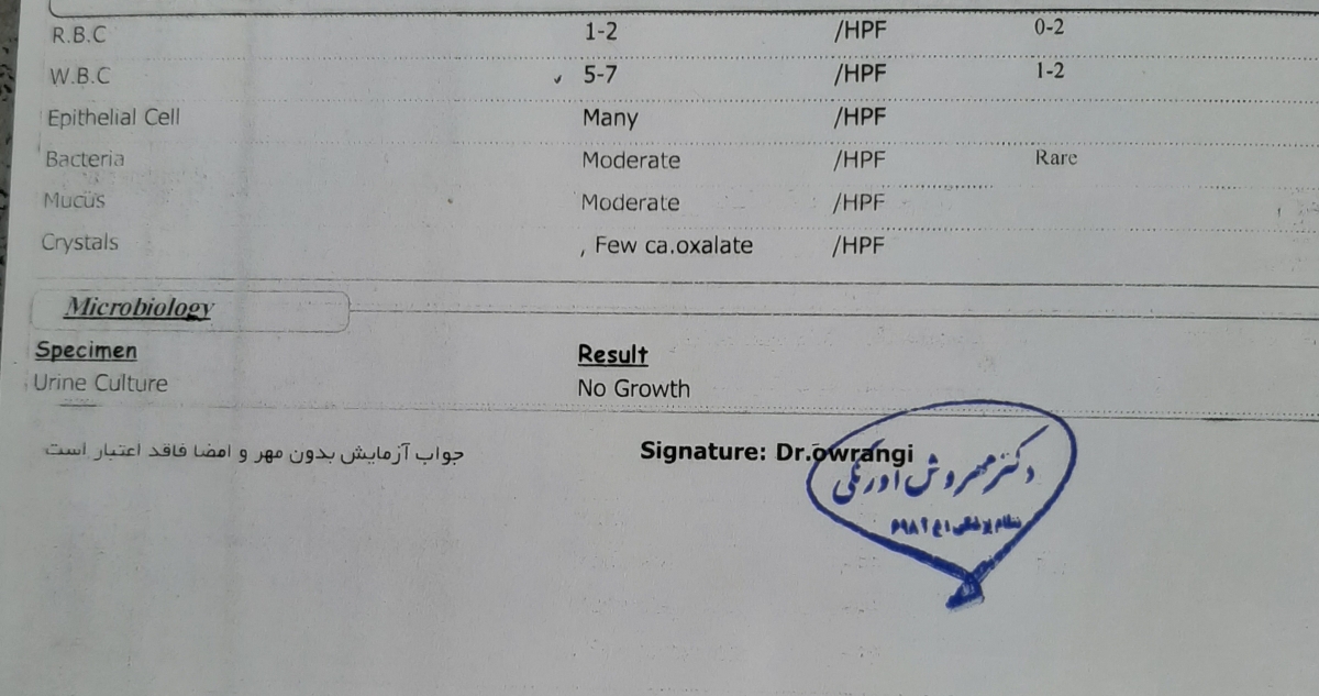 تفسیر جواب آزمایش