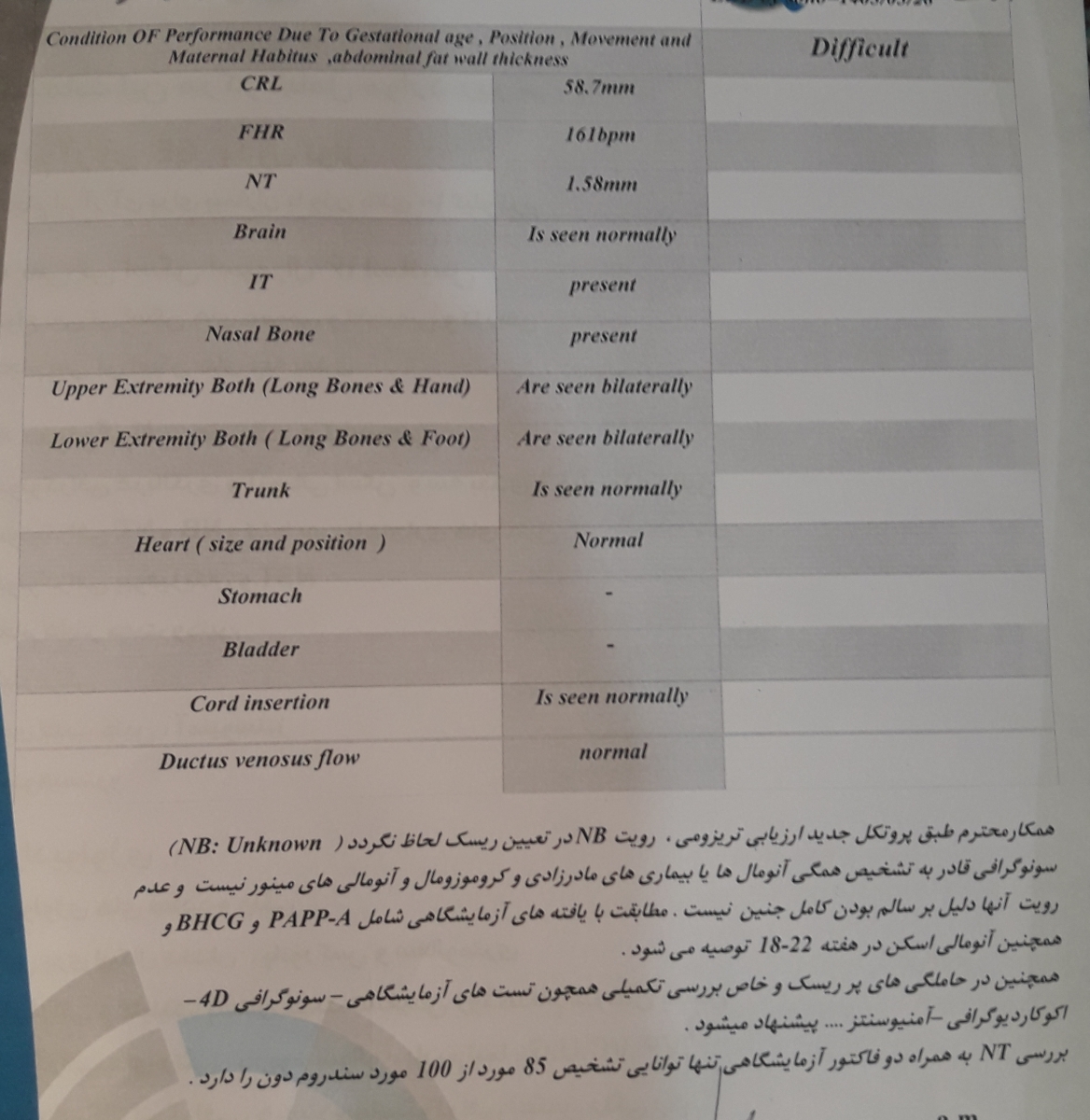 وضعیت سونوگرافی ان تی وضعیت سونوگرافی ان تی