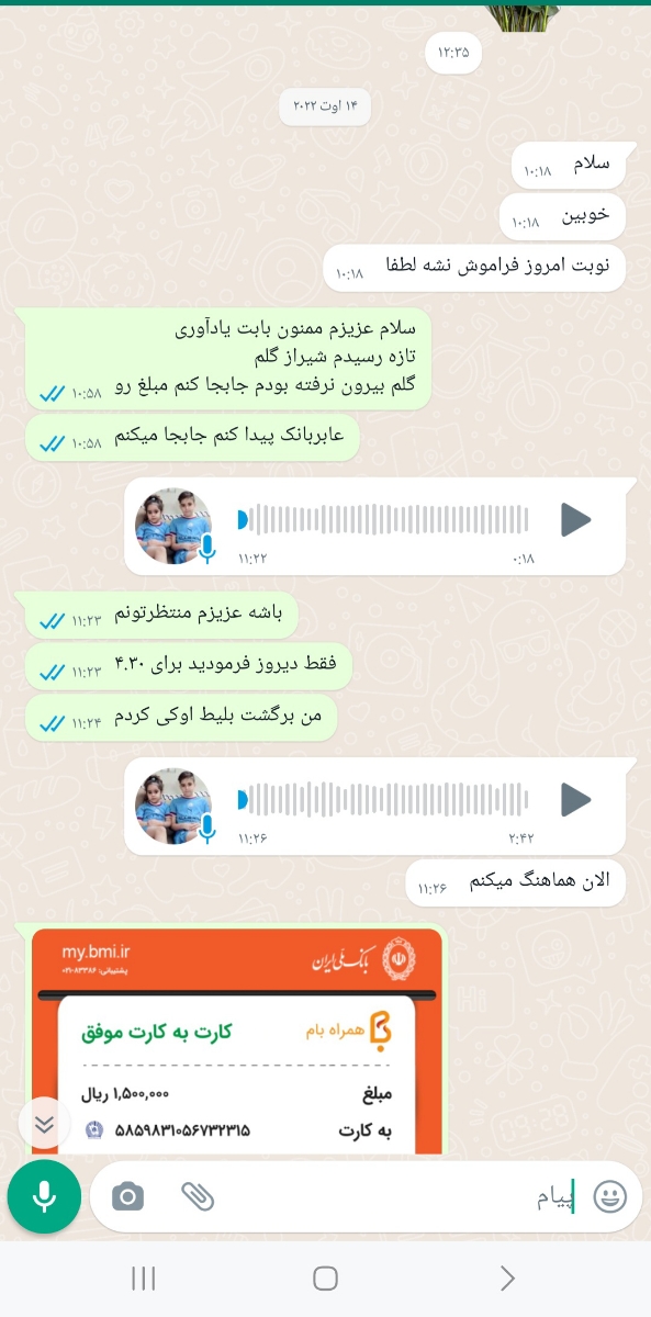 سلام دوستان شیرازی عزیز ممنون میشم اگه واستون مقدوره کمکم کنید🥺