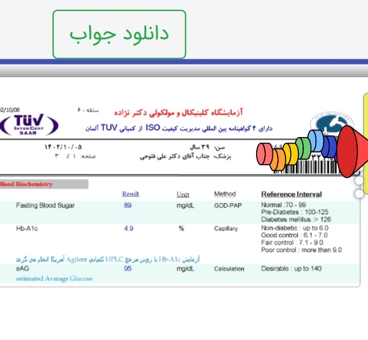 تفسیر نتیجه آزمایش قند و خون
