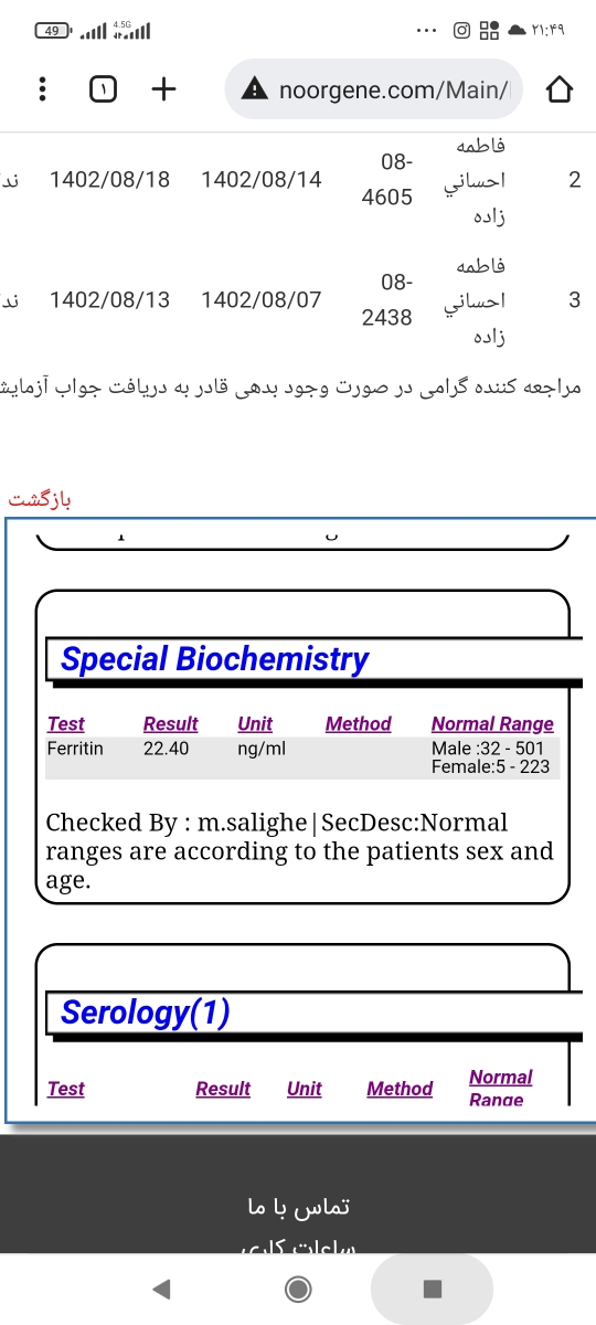 لطفا تفسیر جواب ازمایش⁉️ لطفا تفسیر جواب ازمایش⁉️