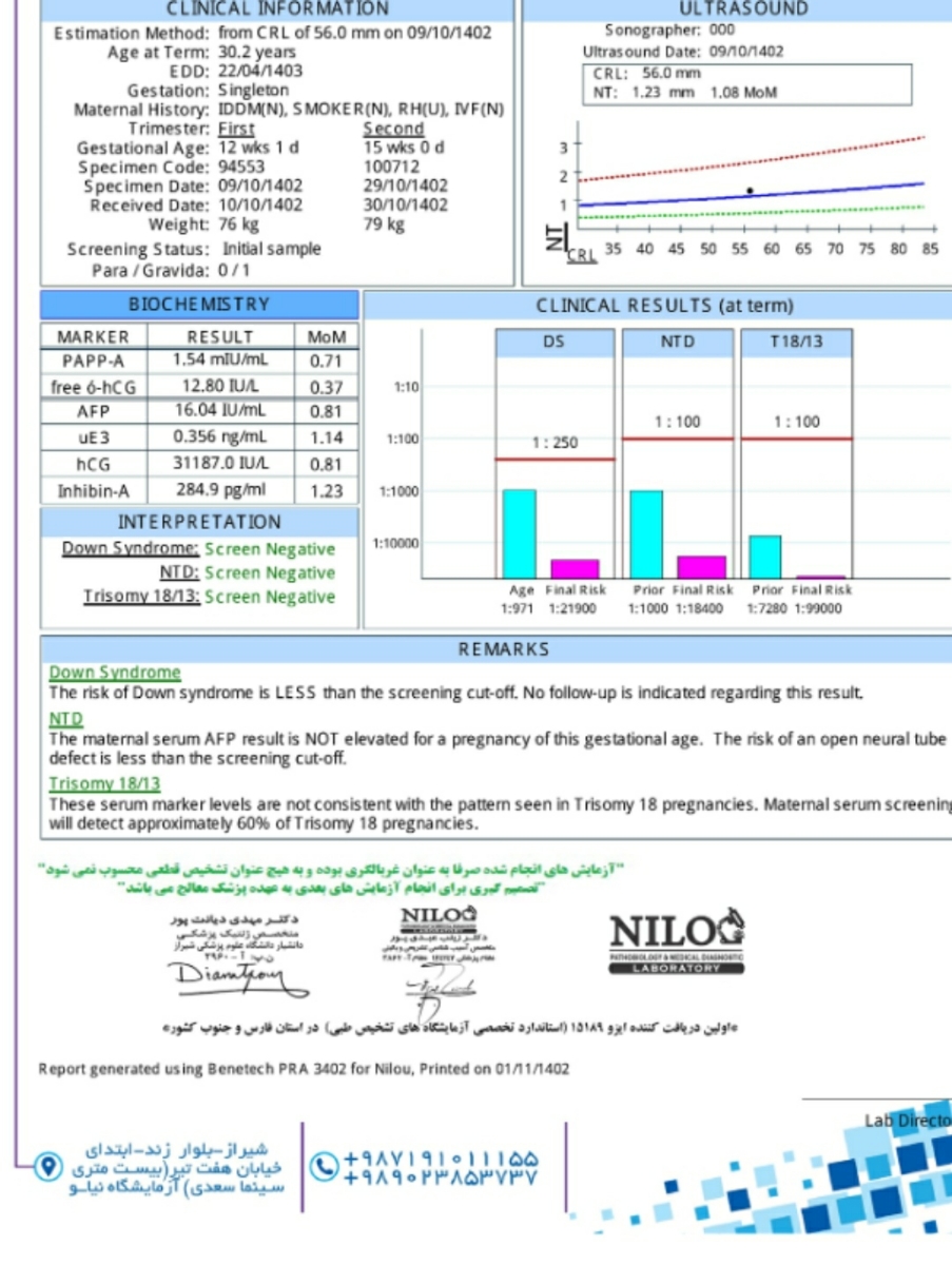 تفسیرغربالگری مرحله دوم