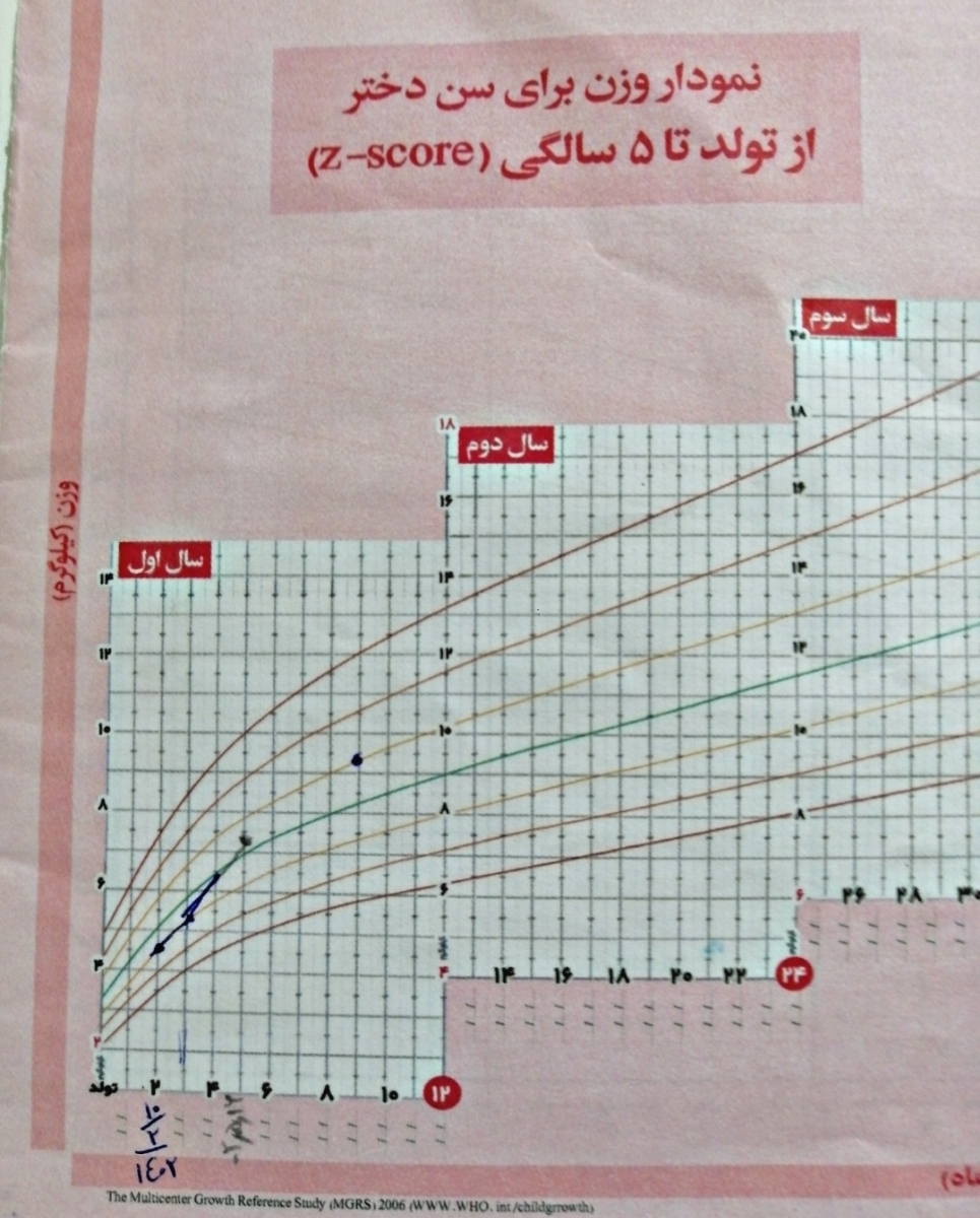 نمودار وزن تو دفترچه بهداشت چجوریه؟