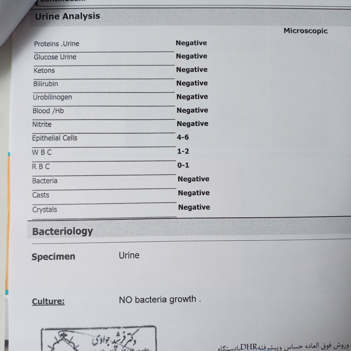 لطفا جواب آزمایش من رو تفسیر کنید!؟