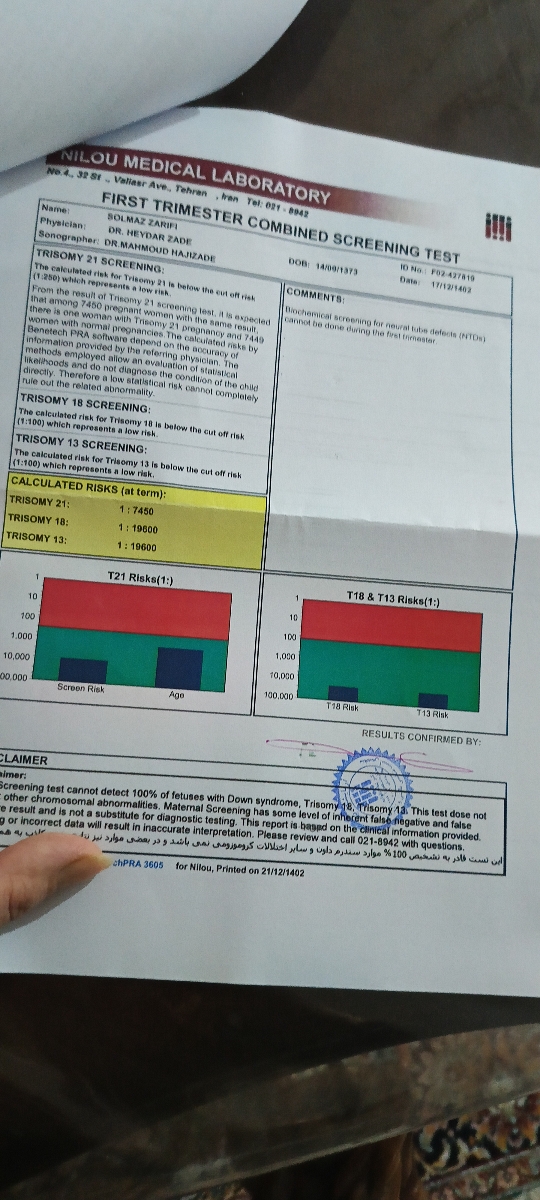 تفسیر ازمایش غربالگری ان اتی