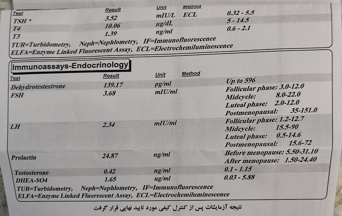 سلام تفسیر آزمایش لطفا🌱💚