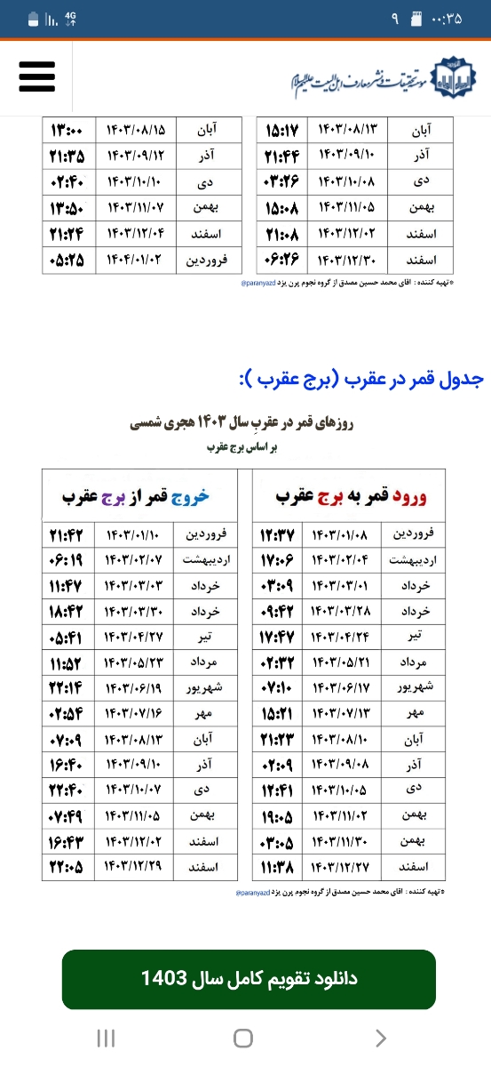 شب قمر در عقرب