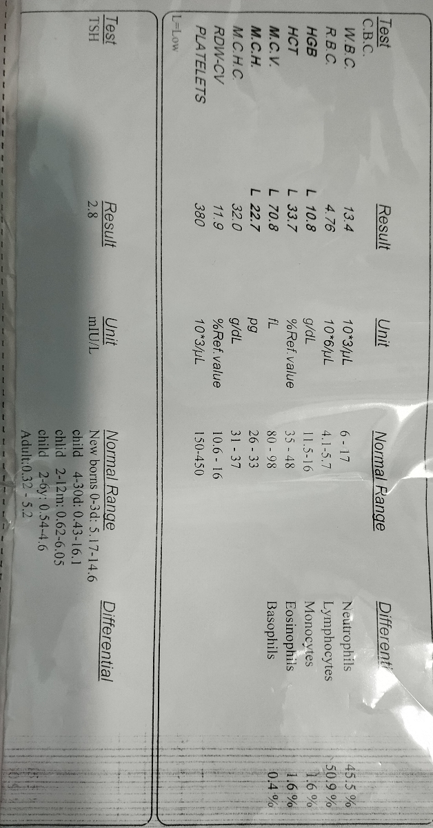 تفسیر جواب ازمایش کودک 17ماه