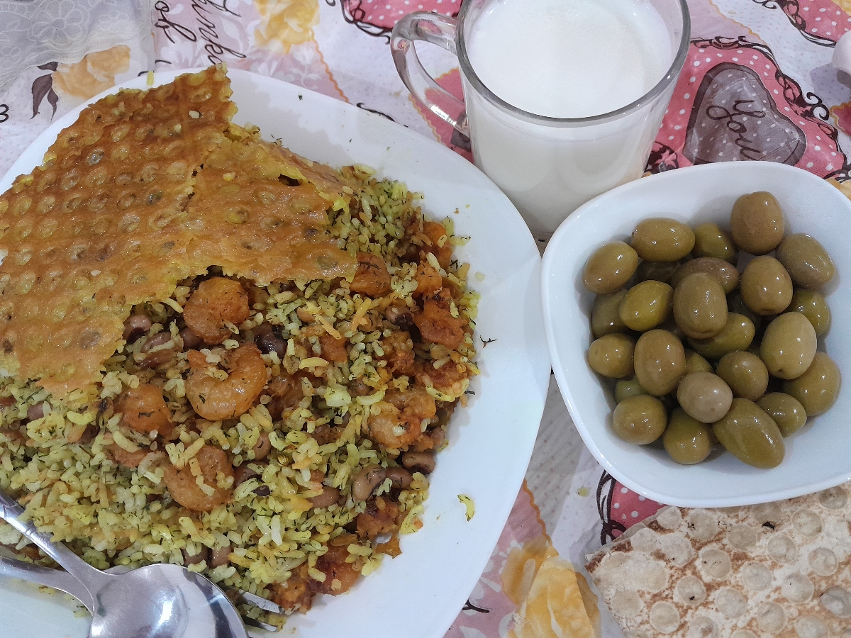 دستور یه میگو پلو خوشمزه😁