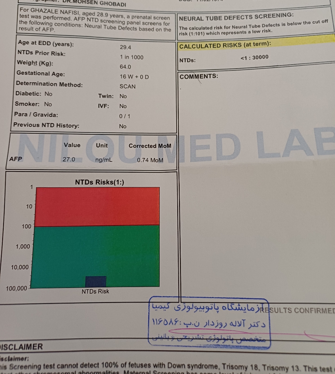 آزمایش غربالگری دوم جنین