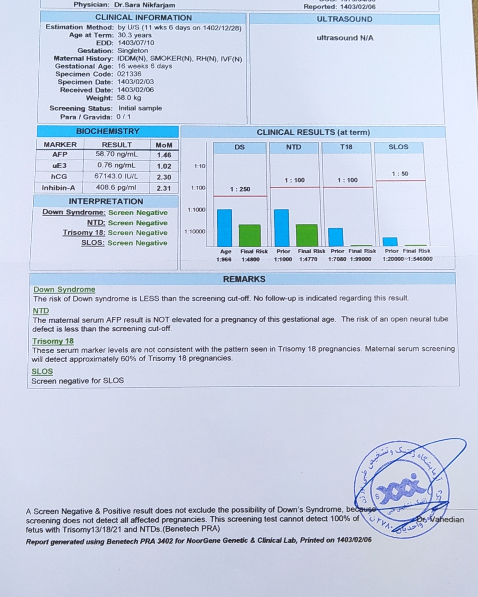 تفسیر غربالگری مرحله دوم