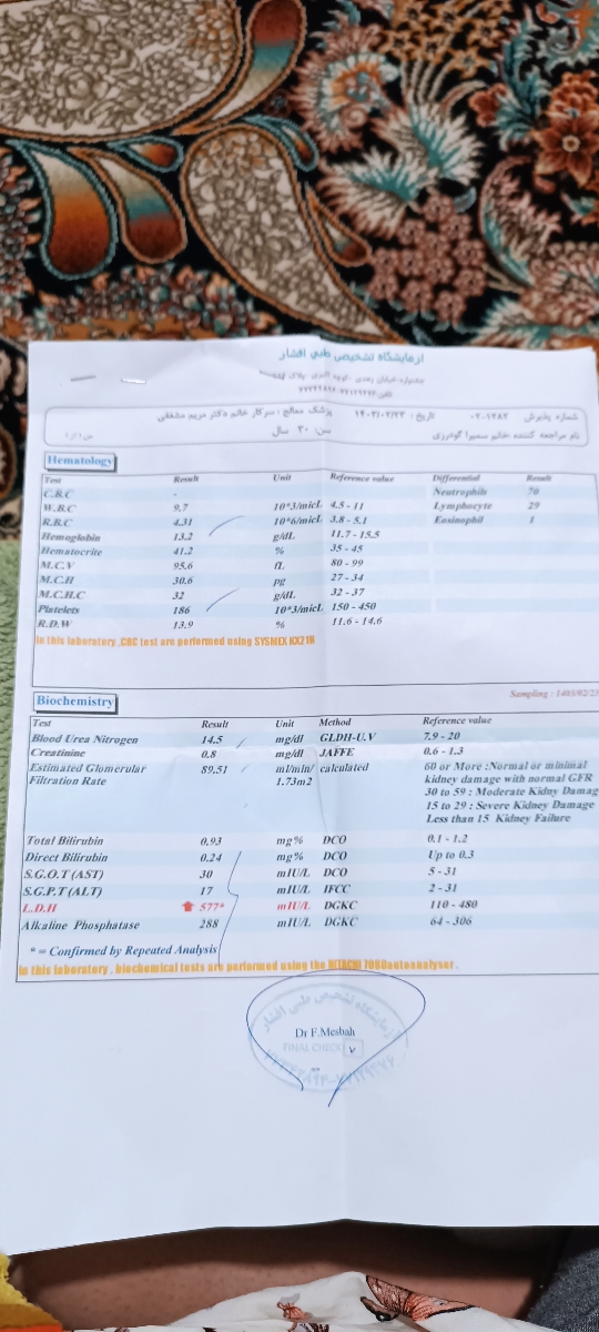 تفسیر جواب آزمایش در بارداری