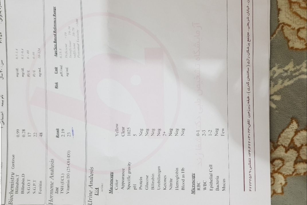 آزمایش خودم لطفا تفسیر بشه آزمایش خودم لطفا تفسیر بشه