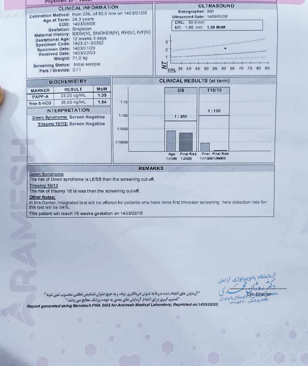 بررسی سونوگرافی انومالی ۱۸ هفته