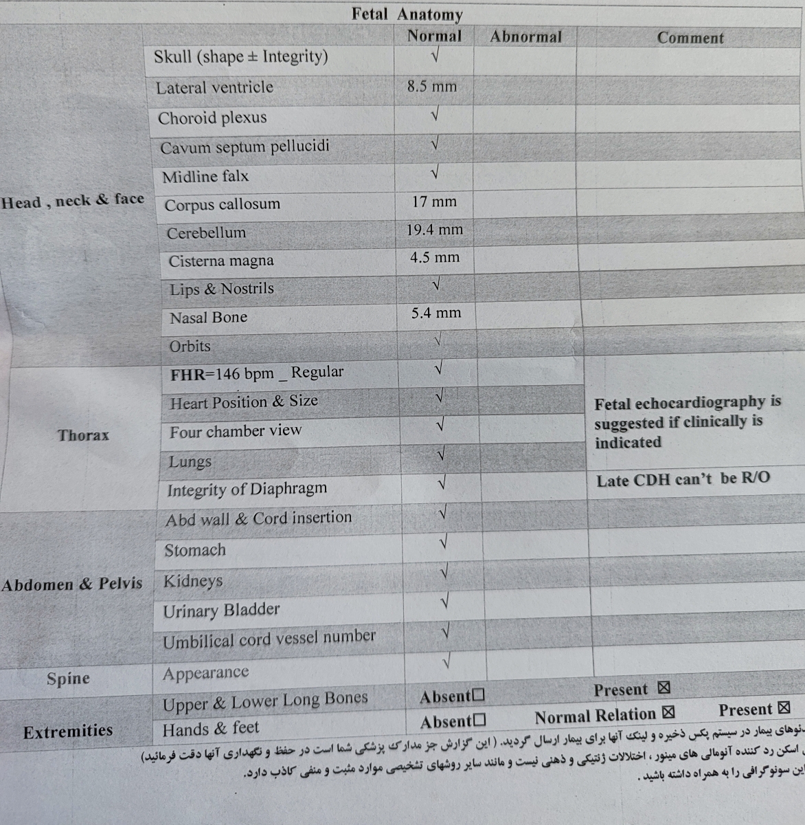 تفسیر سونو گرافی آنومالی