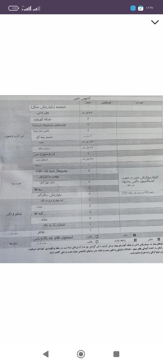 تفسیر سونو گرافی آنومالی