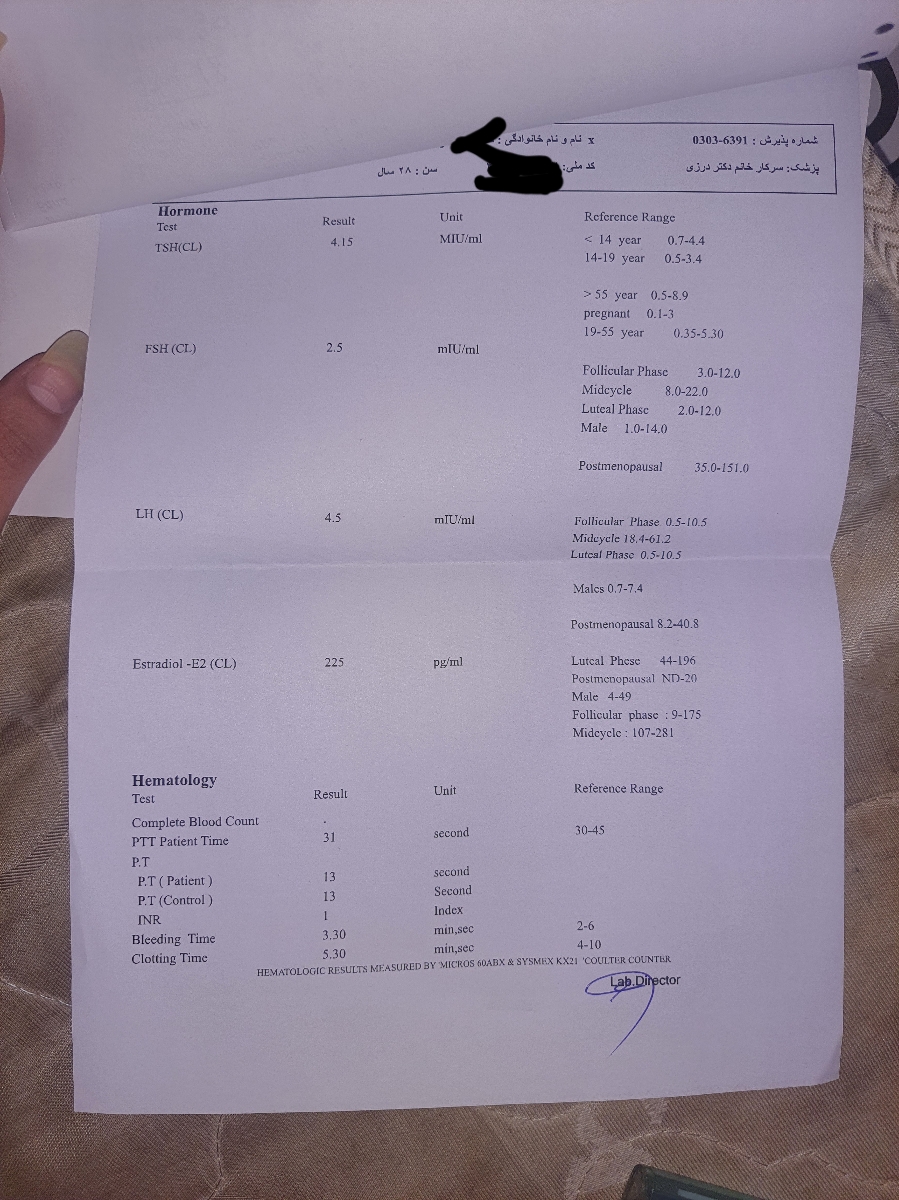 آزمایش روز سوم پریود آزمایش روز سوم پریود