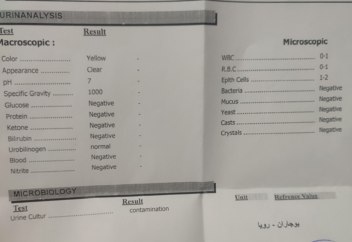 اینو تو یه تایپیک براتون فرستادم 
کع گفتین دوباره ازمایش دادم کشتش منفی شده
