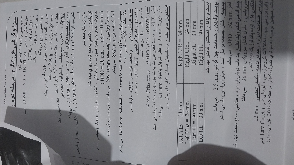 تفسیر سونو انومالی و اینکه کشیدن دندان در۱۹هفته