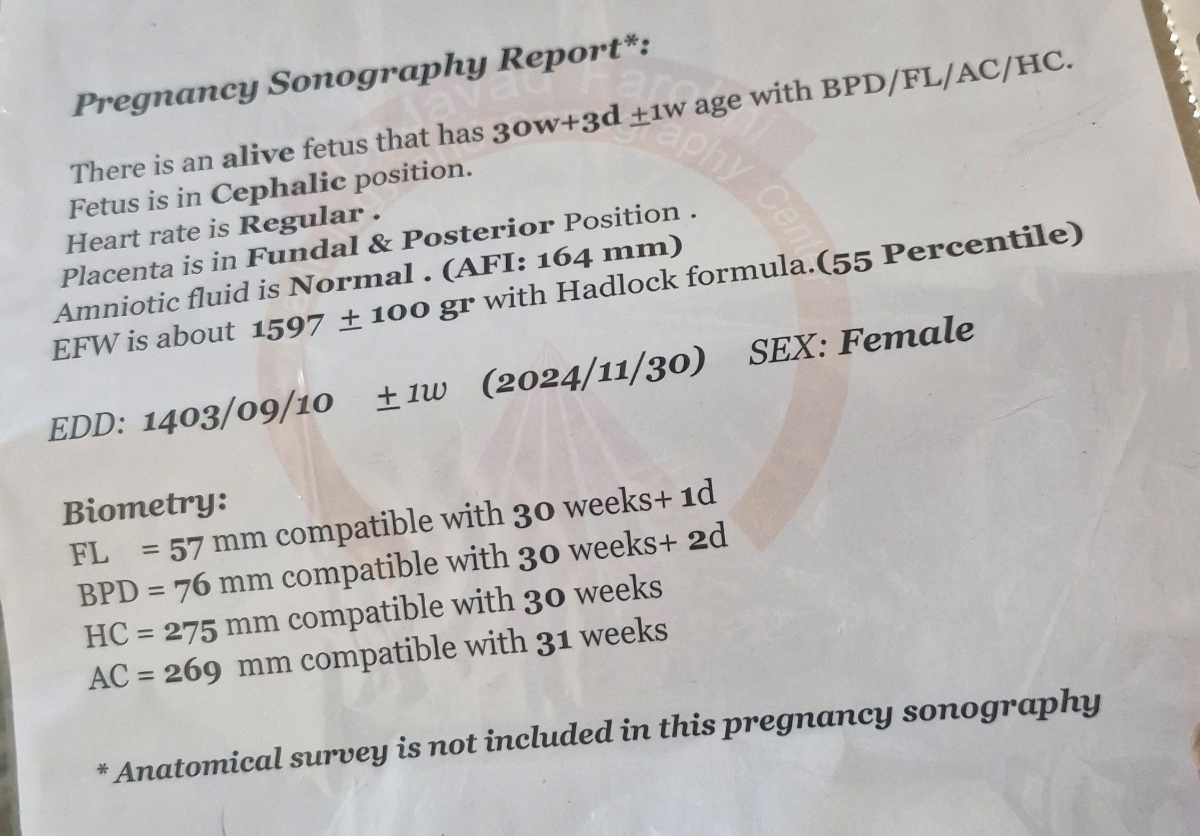 خانم دکتر سونوی وزن چطوره