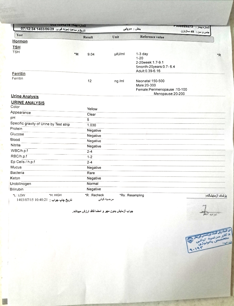 بررسی آزمایش چکاپ بررسی آزمایش چکاپ