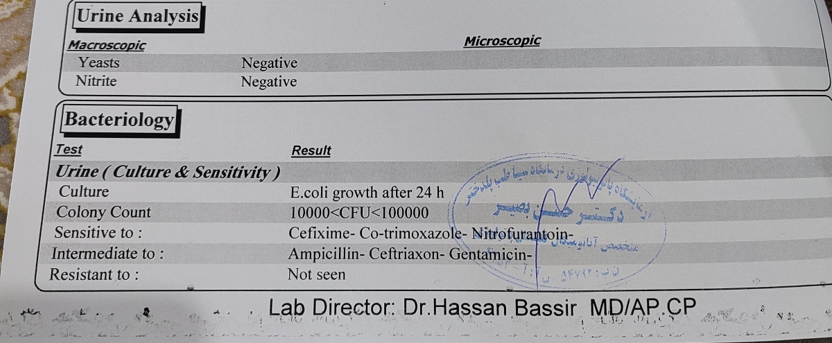 تفسیر جواب آزمایش