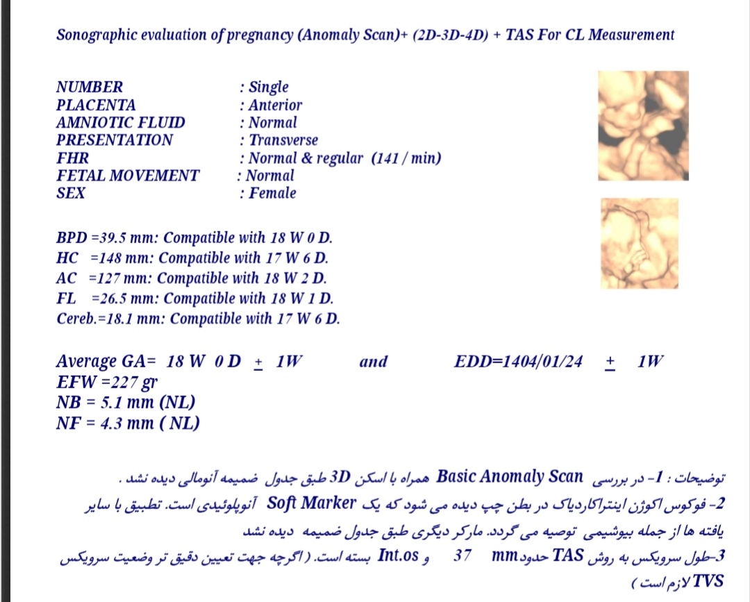 تفسیر اکوی قلب جنین