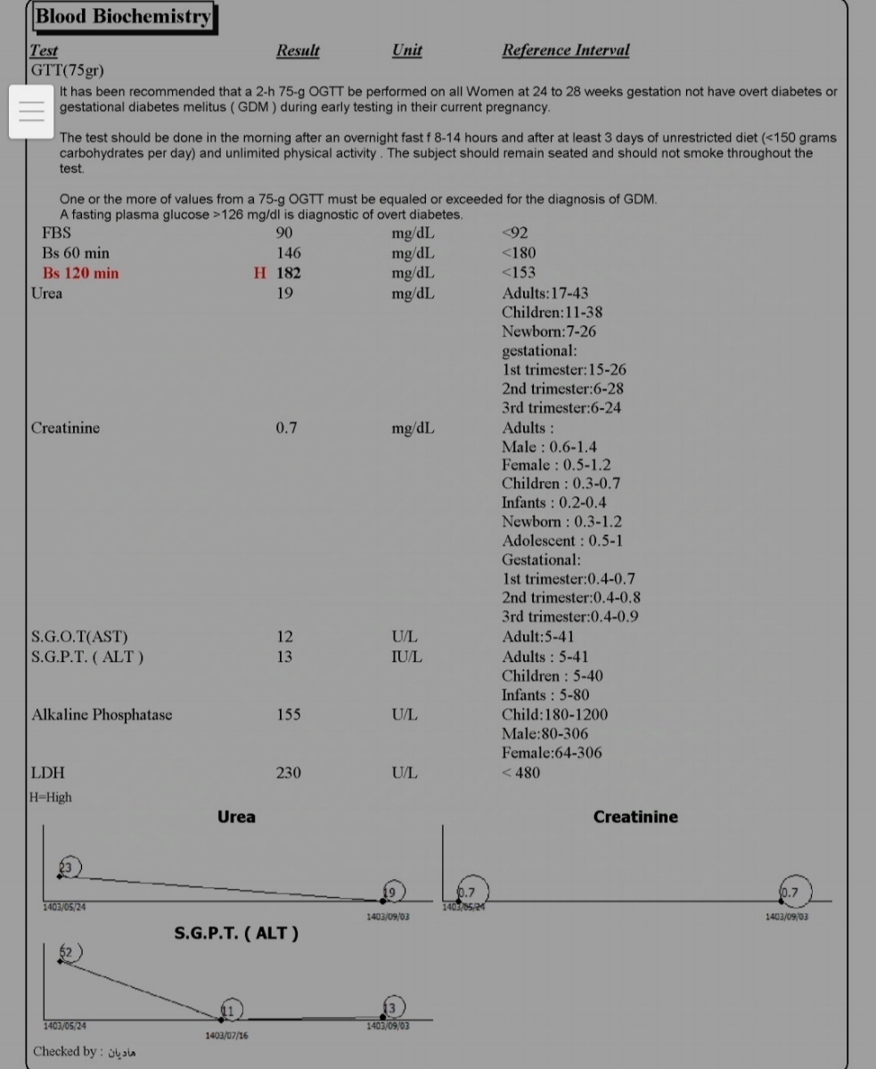 تفسیر ازمایش خون بارداری و تست گلوکز