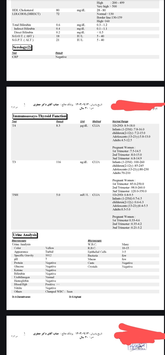 جواب ازمایشم رو میشه بگید خیلی نگرانم