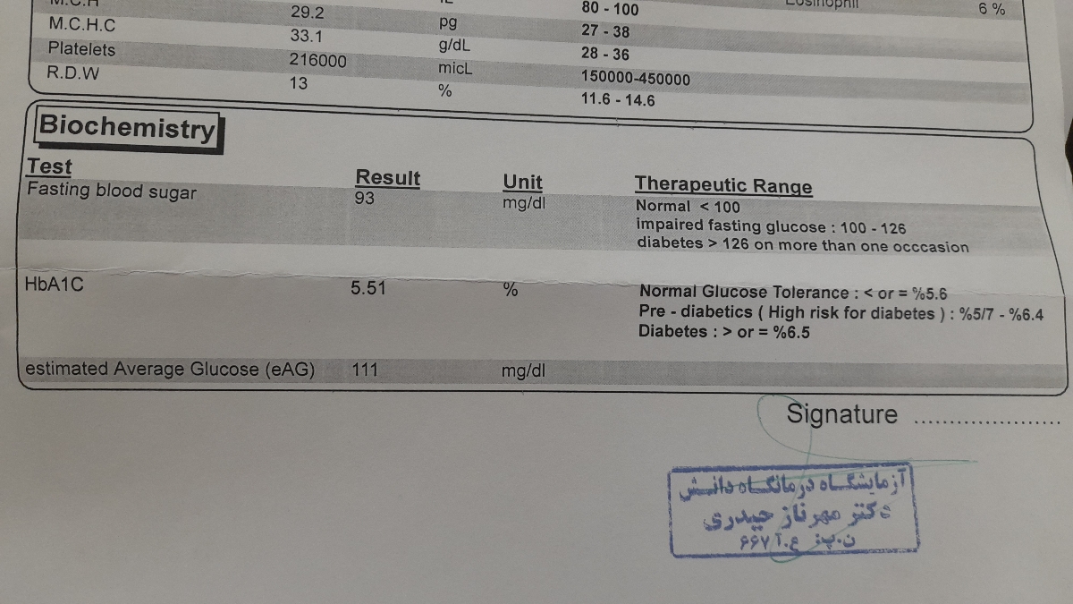 قندخون ۳ماه بعد زایمان