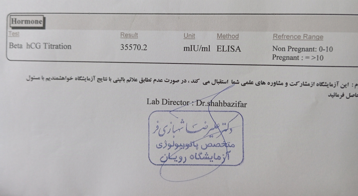 تیتربتای بالا ونسخه ساک حاملگی سونوگرافی