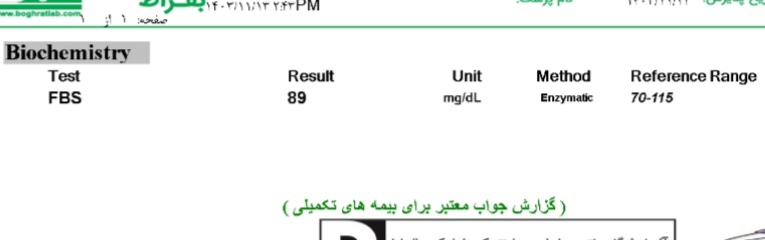 تفسیر آزمایش خانم دکتر