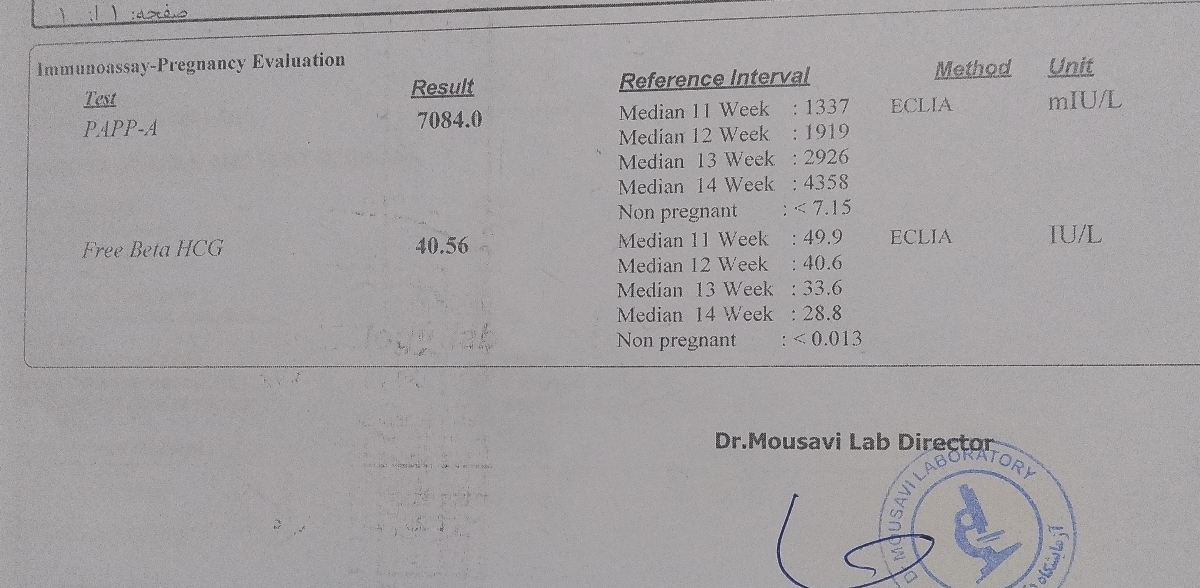 تفسیر سونو و آزمایش ان تی