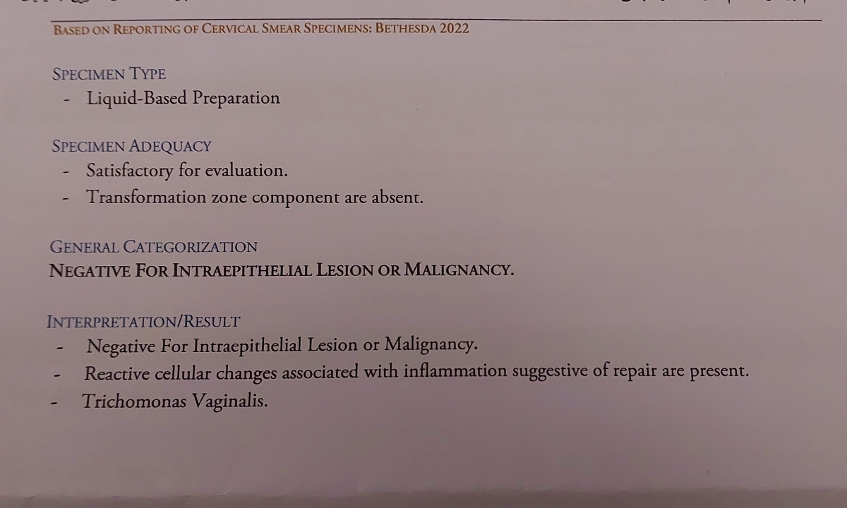 تفسیر تست پاپ اسمیر و hpv