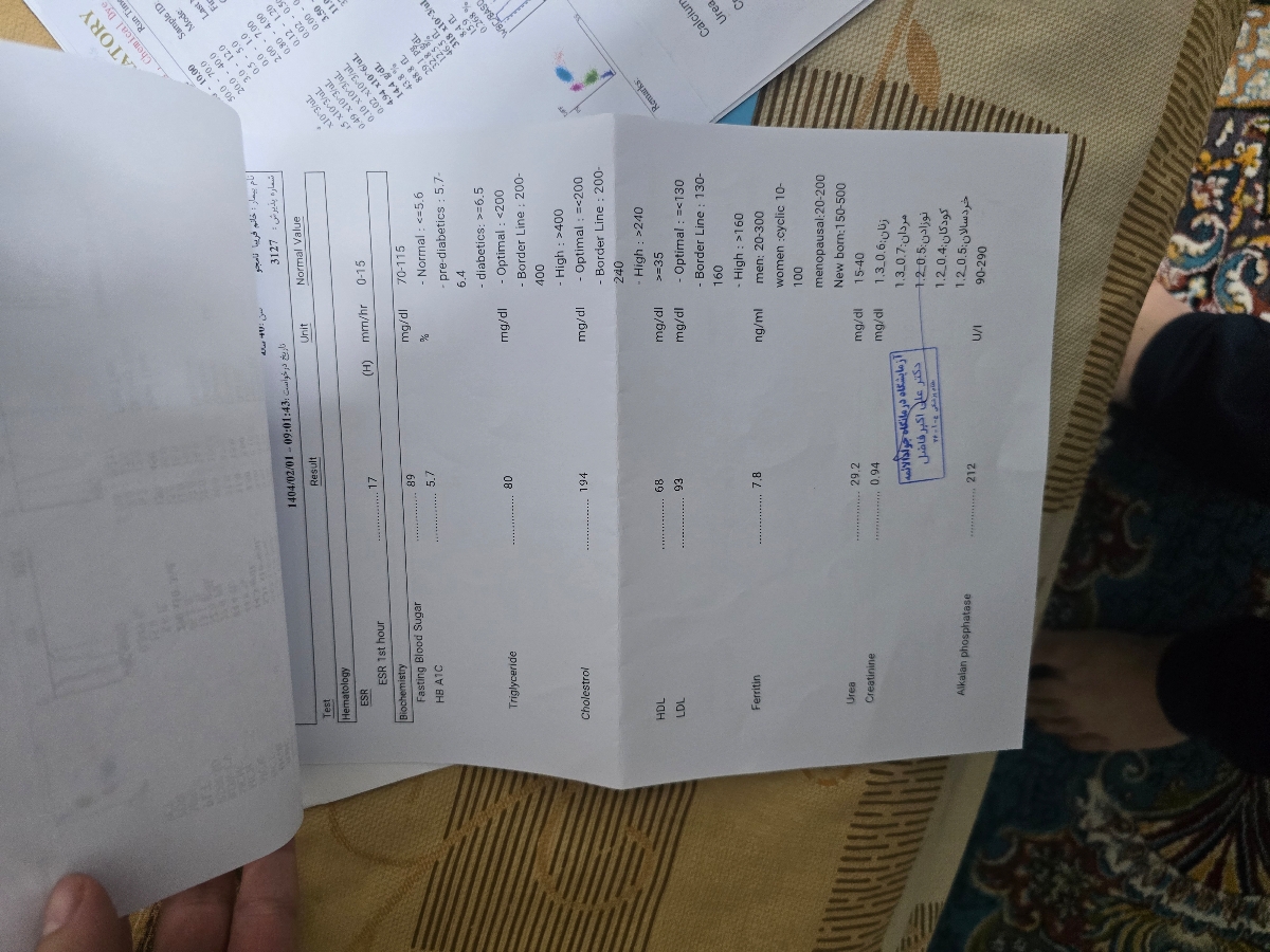 بررسی چکاب خانم ۴۰ ساله بررسی چکاب خانم ۴۰ ساله