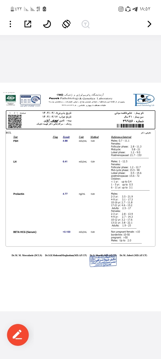 تفسیر جواب آزمایش من تفسیر جواب آزمایش من