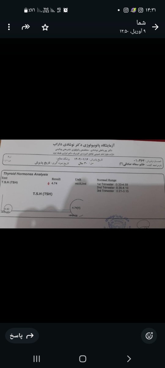 ازمایش تیروئید کم کاری تیروئید ازمایش تیروئید کم کاری تیروئید
