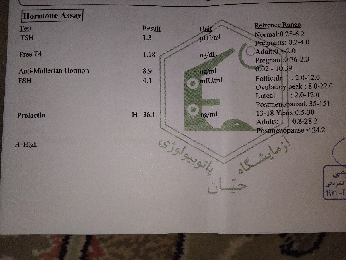 جواب آزمایش ذخیره تخمدان جواب آزمایش ذخیره تخمدان