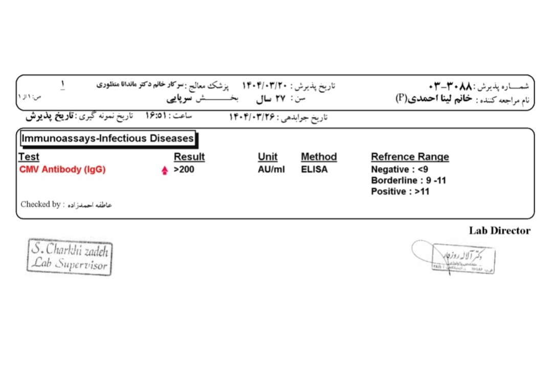 تفسیر جواب آزمایش