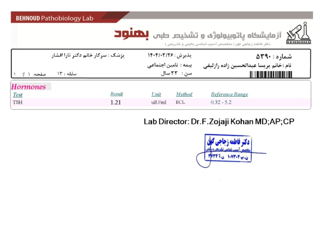 تفسیر ازمایش فشار بالا