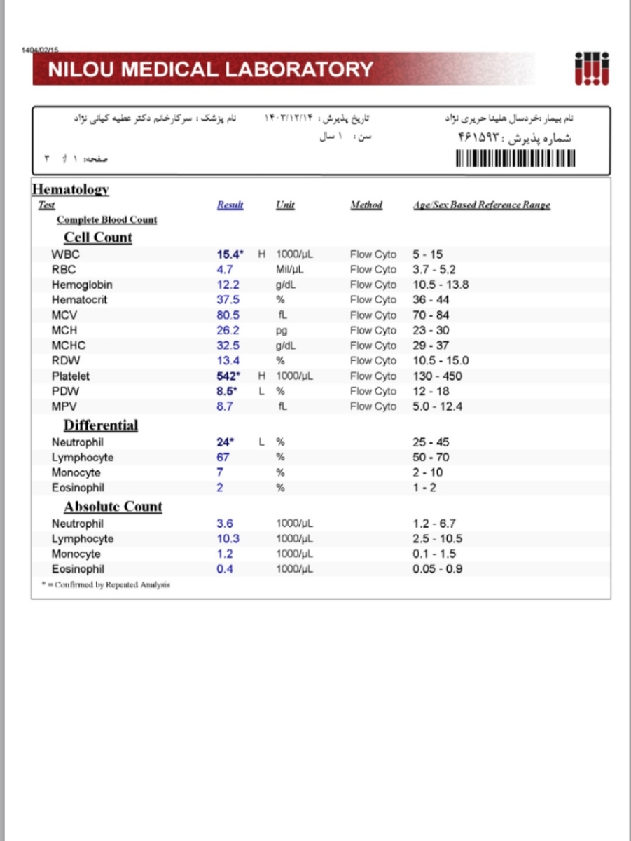 از شیر گرفتن کودک ۱سال و ۴ماهه