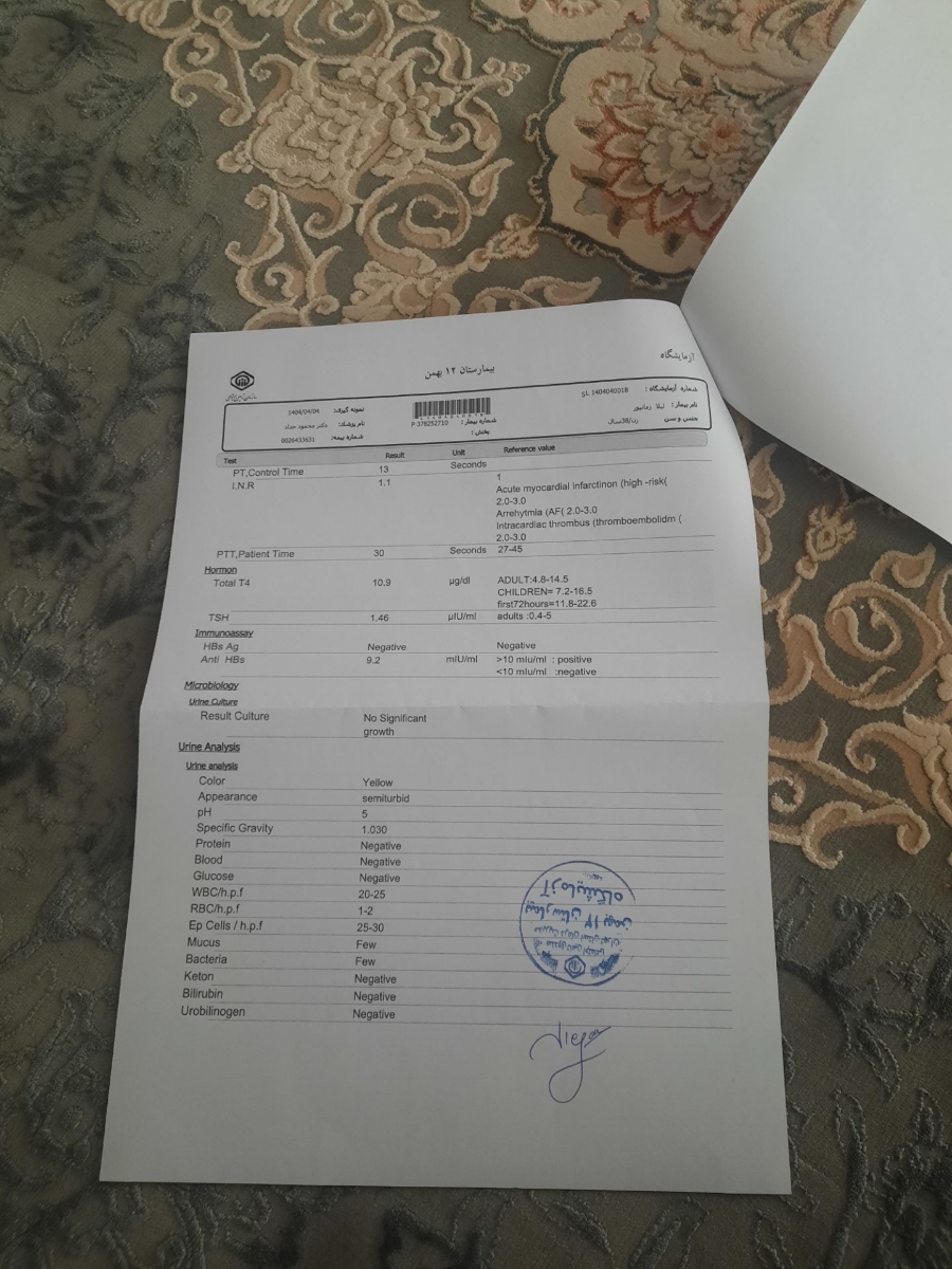 تفسیر ازمایش اولیه بارداری