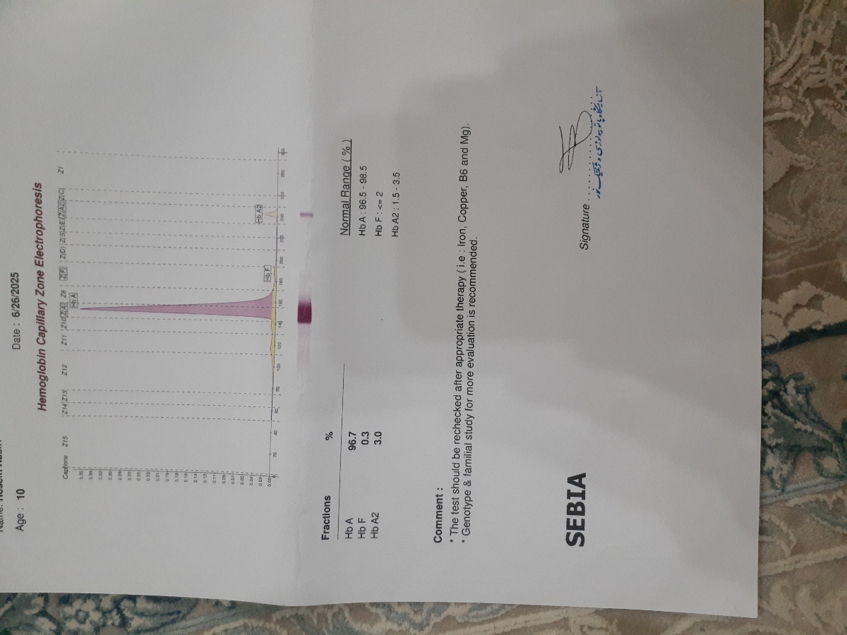 🔴تفسیر دقیق آزمایش کلی و ژنتیک نوزاد ۱۱ماهه📑🔴