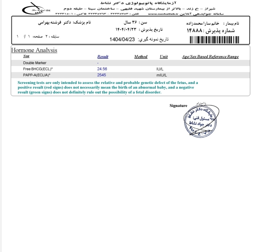 تفسیر آزمایش ان تی تفسیر آزمایش ان تی