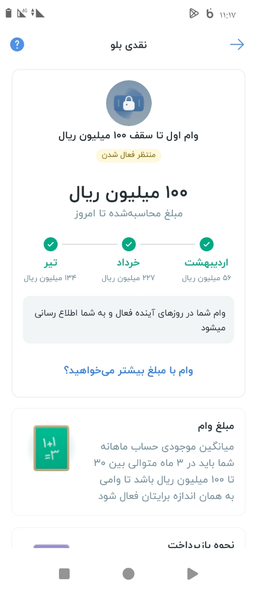 کسی تا حالا وام ده میلیونی بلو بانکو گرفته