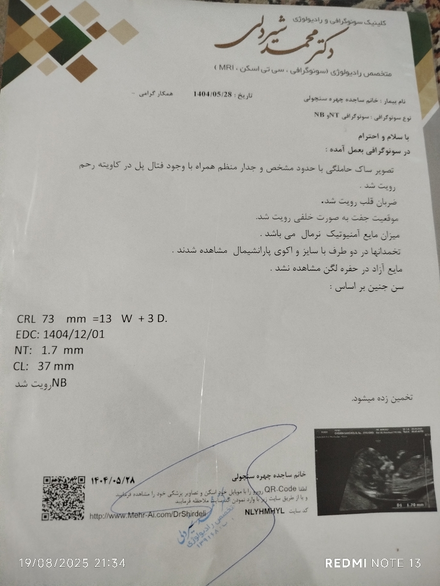 تفسیر سنو ان تی بارداری