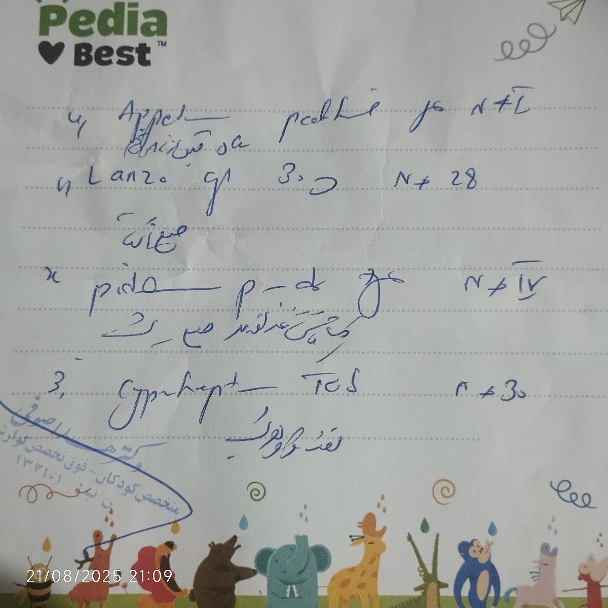 ببخشید خانم دکتر میشه ببینید چه داروهای تجویز شده