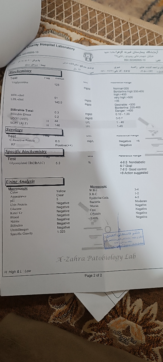 جواب آزمایش وچکاب جواب آزمایش وچکاب