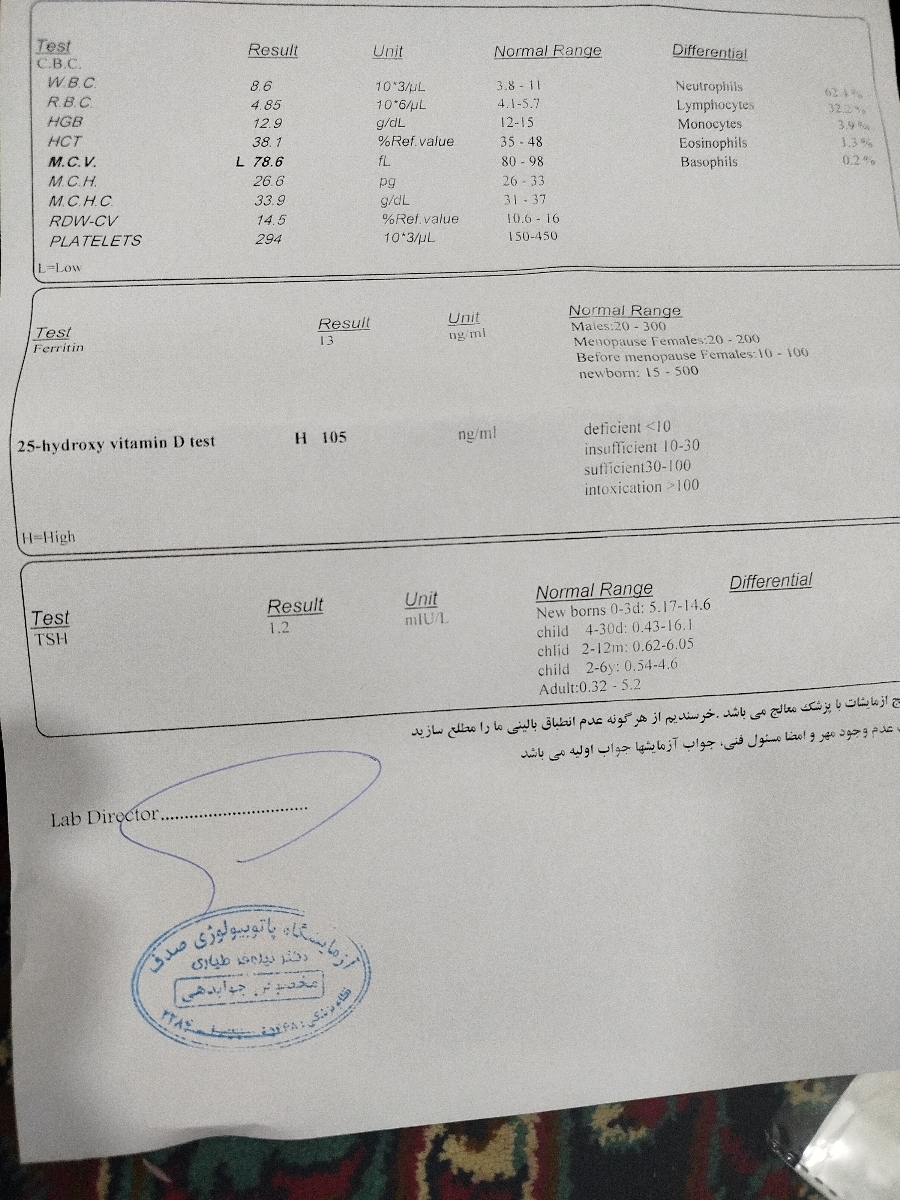 تفسیر سونوگرافی و آزمایش