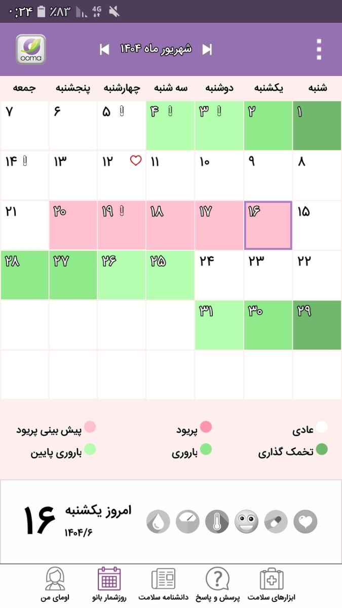 خانم دکتر الان این تقویم منه ولی هنو پریود نشدم 
توروخدا دقیق بگید کی آمپول باید بزنیم دوتامون؟؟
گیجم